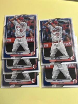 Collection of five (5) 2024 Bowman Mike Trout Cards #19