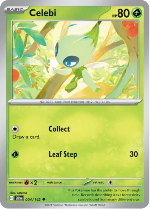 2024 Pokémon Stellar Crown #004/142 Celebi (Common)
