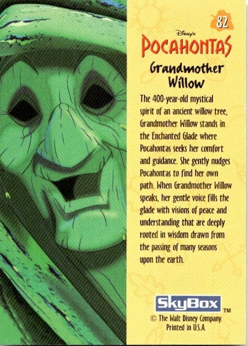 1995 Skybox Disney's Pocahontas Collectible Trading Card #82 Grandmother Willow - Image 2